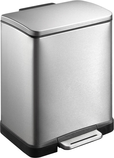 Eko - e-cube pedaalemmer 20 liter - stainless steel plastic - mat rvs - prullenbak