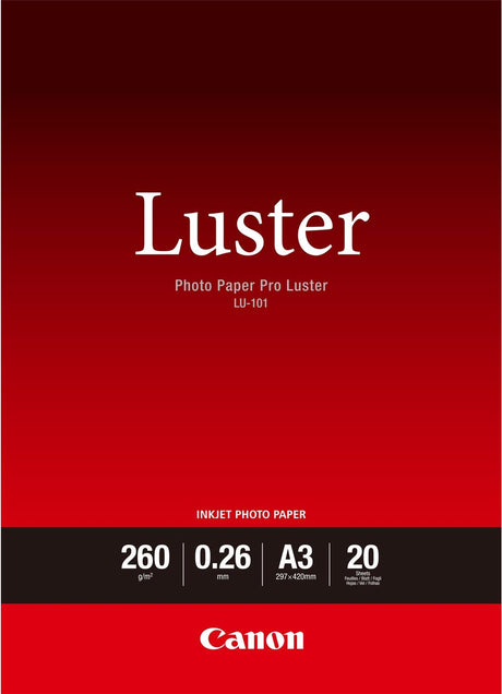 Canon photo paper pro luster lu-101