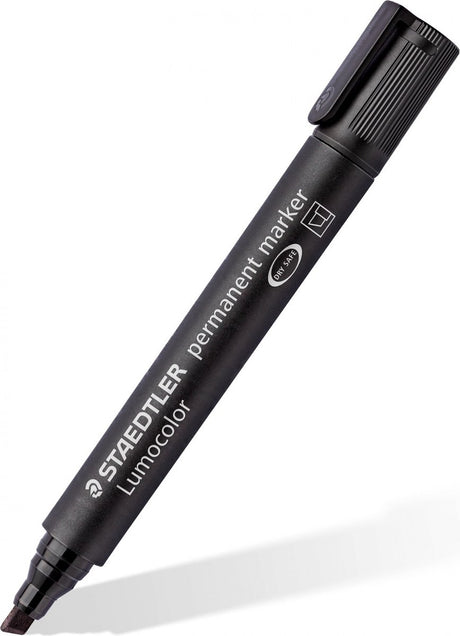 Staedtler lumocolor 350 permanente marker beitelvormige punt zwart 1 stuk(s)