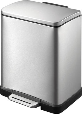 Eko - e-cube pedaalemmer 12 liter - stainless steel plastic - mat rvs - prullenbak