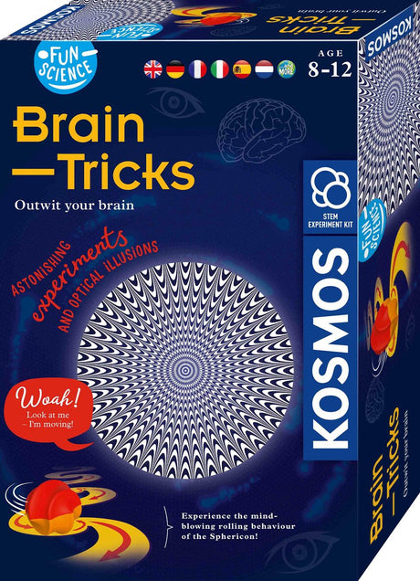 Kosmos brain tricks – experimenteerset – ontdek optische illusies en hersenbrekers – inclusief 3d-bril en spiegels – hersenbrekers
