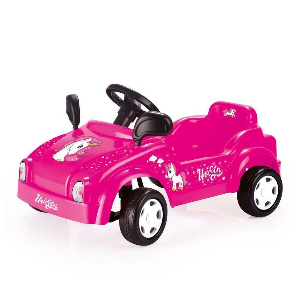 Voiture de pédale de licorne Dolu rose