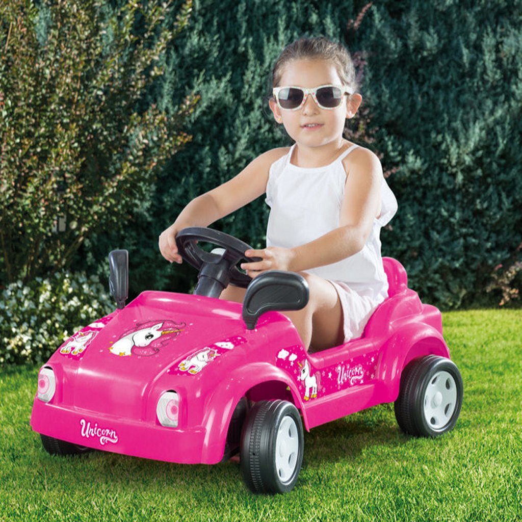 Dolu unicorn pedal car pink