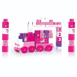 Dolu Dolu Unicorn Jumblocks Train con 50 bloques de rosa