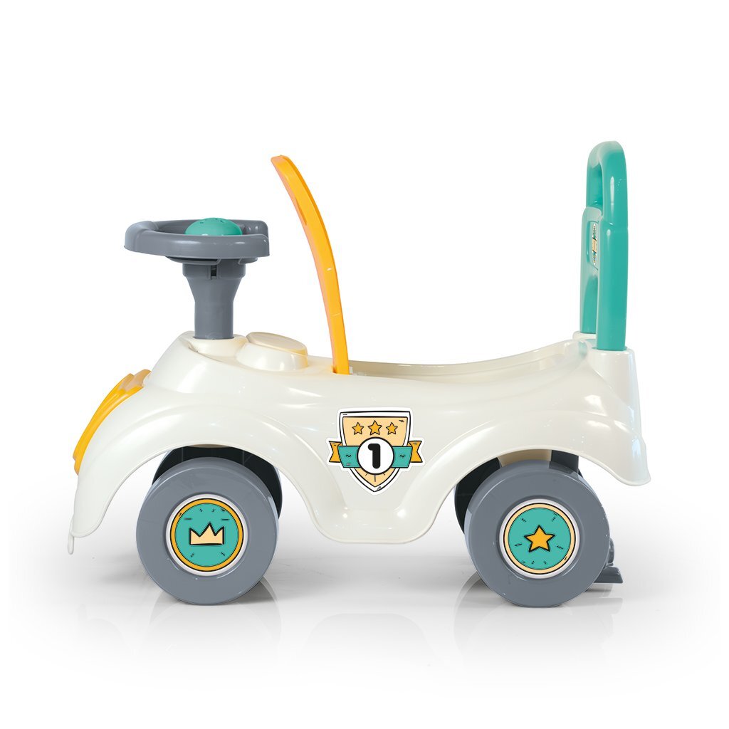 Dolu sit 'n ride turquoise geel loopauto