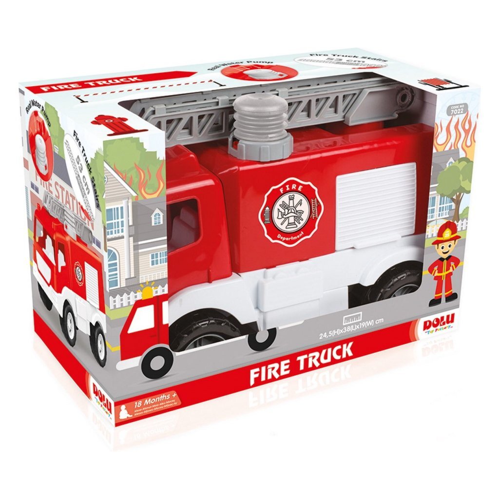 Dolu brandweerwagen rood wit