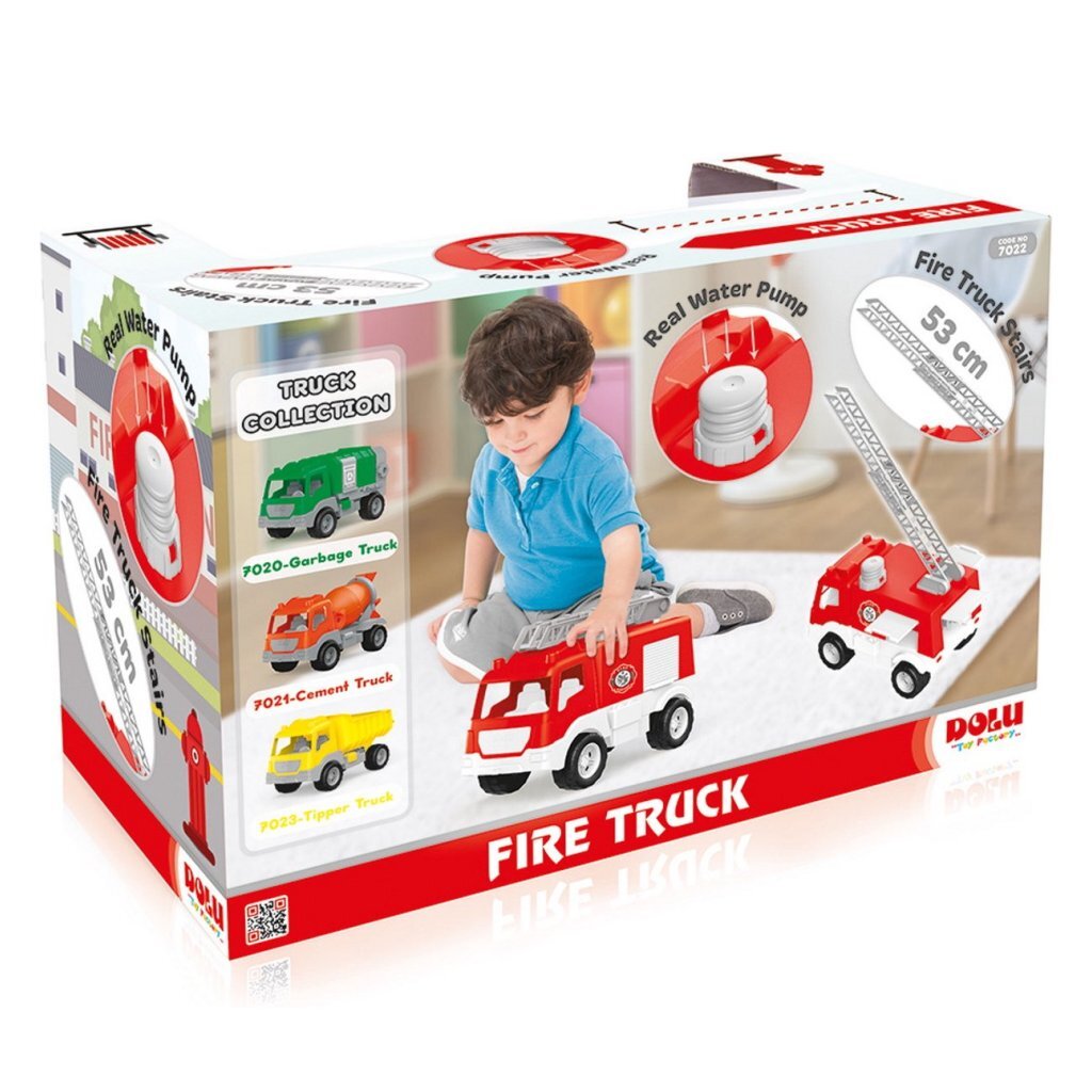 Dolu dolu brandweerwagen rood wit