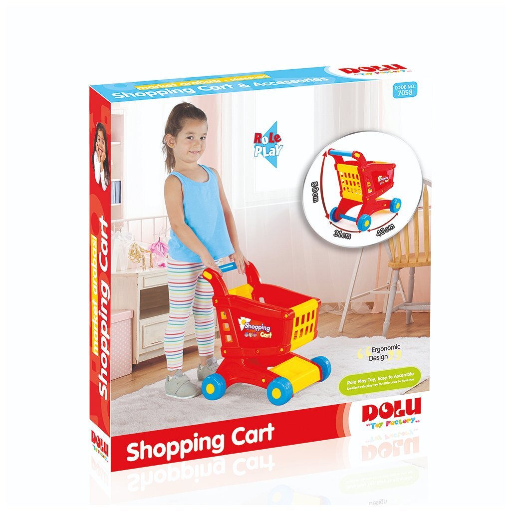 Dolu Dolu Winkelwagen 50x31x43 cm Rood Geel Blauw