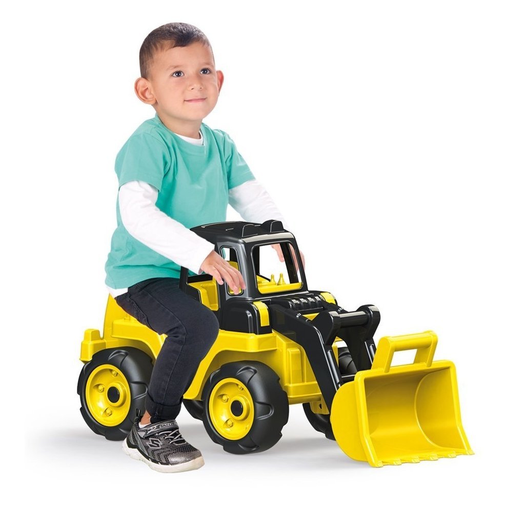 Dolu dolu max bulldozer loopauto 36x72x31 cm geel zwart