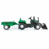 Dolu dolu pedal tractor excavator + trailer green