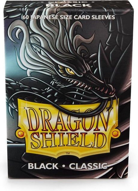 Asmodee dragon shield card sleeves: japanese classic black (59x86mm) - 60 stuks