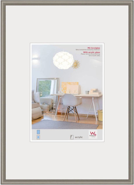 Walther new lifestyle - kunststof lijst - fotoformaat 42x59.4 cm (din a2) - staal