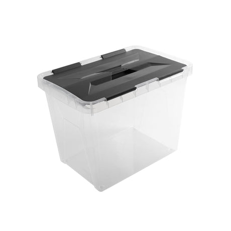 Sunware onyx opbergbox 15l transparant antraciet