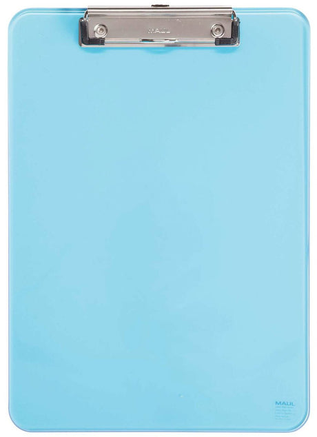 Merkloos sans marque klembord maul a4 staand transparant neon blauw - 1 stuks