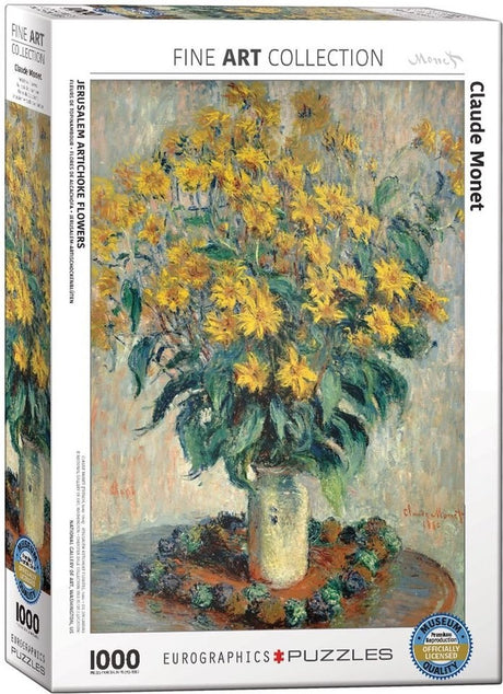 Eurographics - aardpeerbloemen [topinambours] - claude monet - 1000 stukjes 48×68cm (b×h) - fine art legpuzzel
