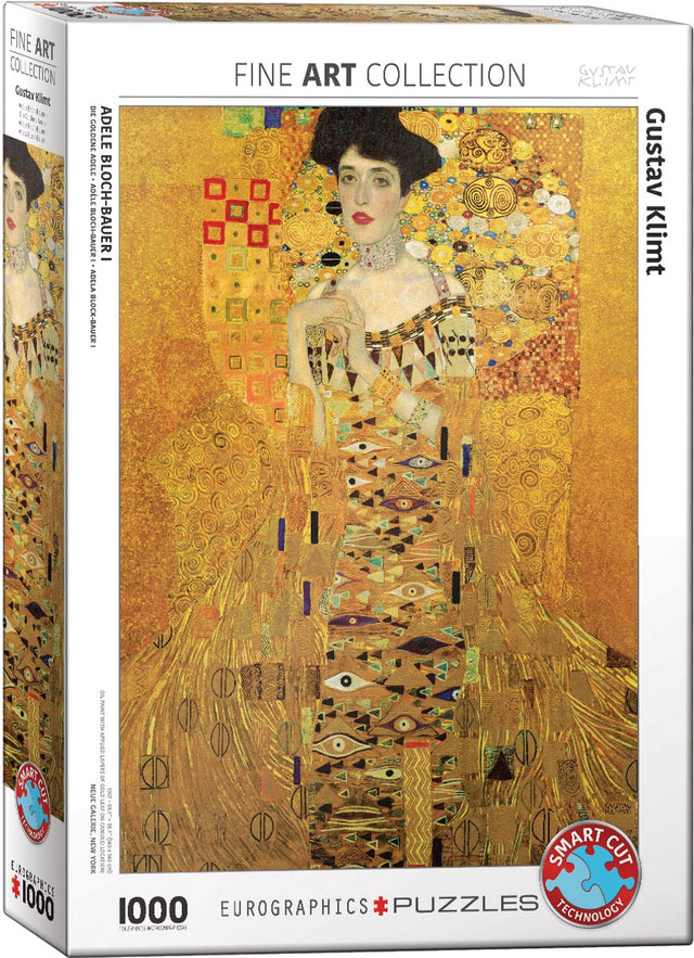 Eurographics - adele bloch-bauer i - gustav klimt - 1000 stukjes 48×68cm (b×h) - fine art legpuzzel
