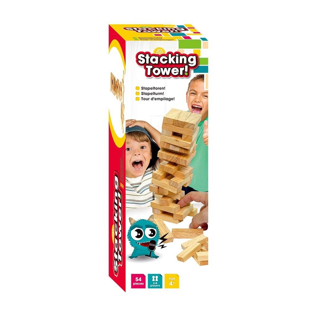 Basis loosst # 039; s spillen Holz stacking Tower 5-Stéck