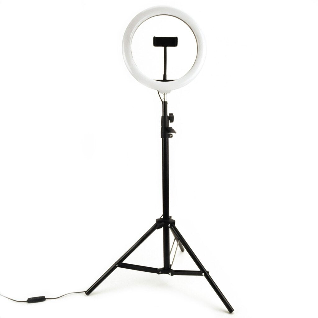 Basic Selfie Ringlamp 26 Cm Met Statief 210cm