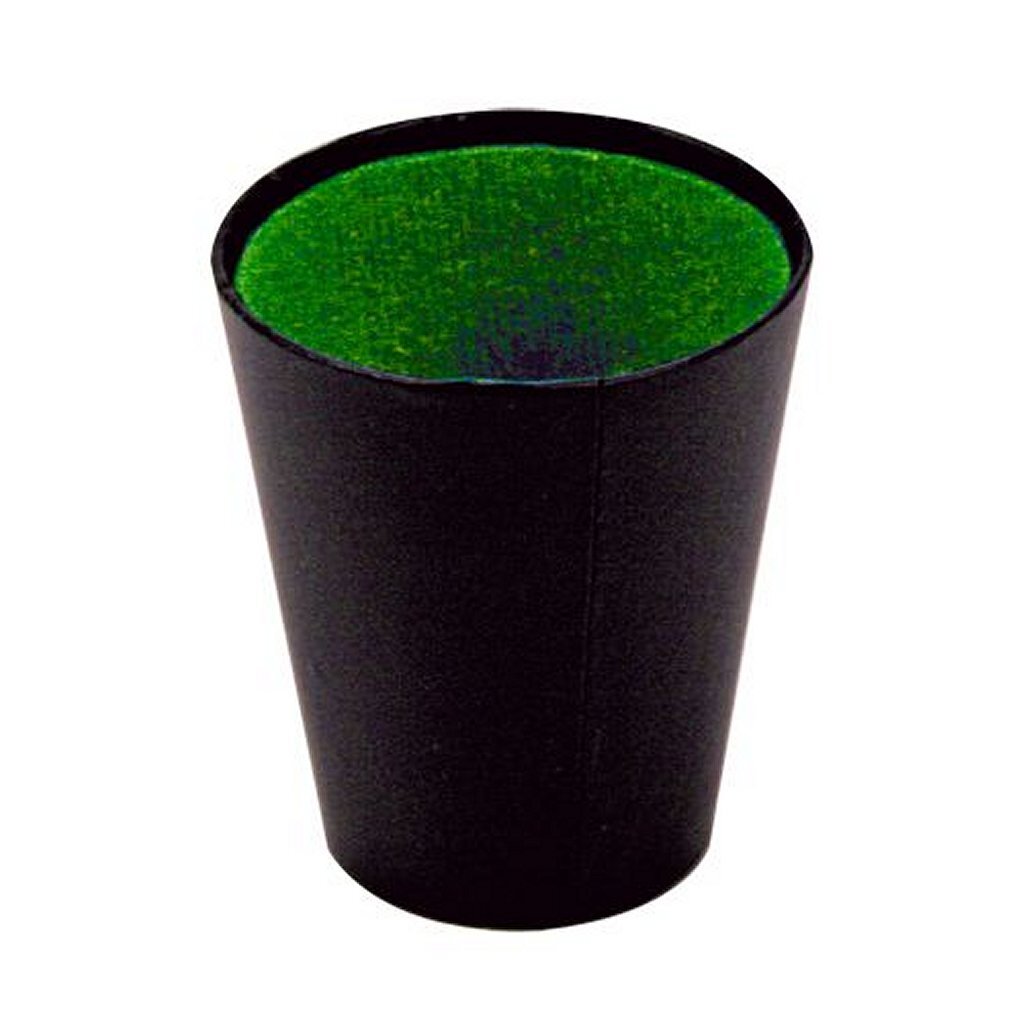 Tazza di dadi di base 9 cm verde nero