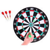 Overige merken dartboard tweezijdig + 6 pijlen 37 cm