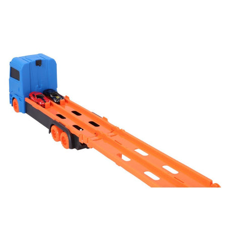No brand pop-up auto transporter met 2 metal auto's | 2 stuks