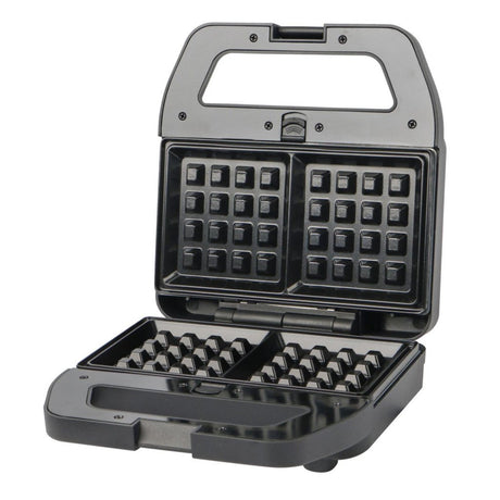 Daily home tosti wafelijzer set zwart