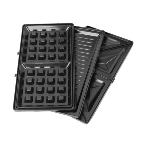 Daily home tosti wafelijzer set zwart
