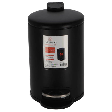 Daily home pedaalemmer 3l mat zwart