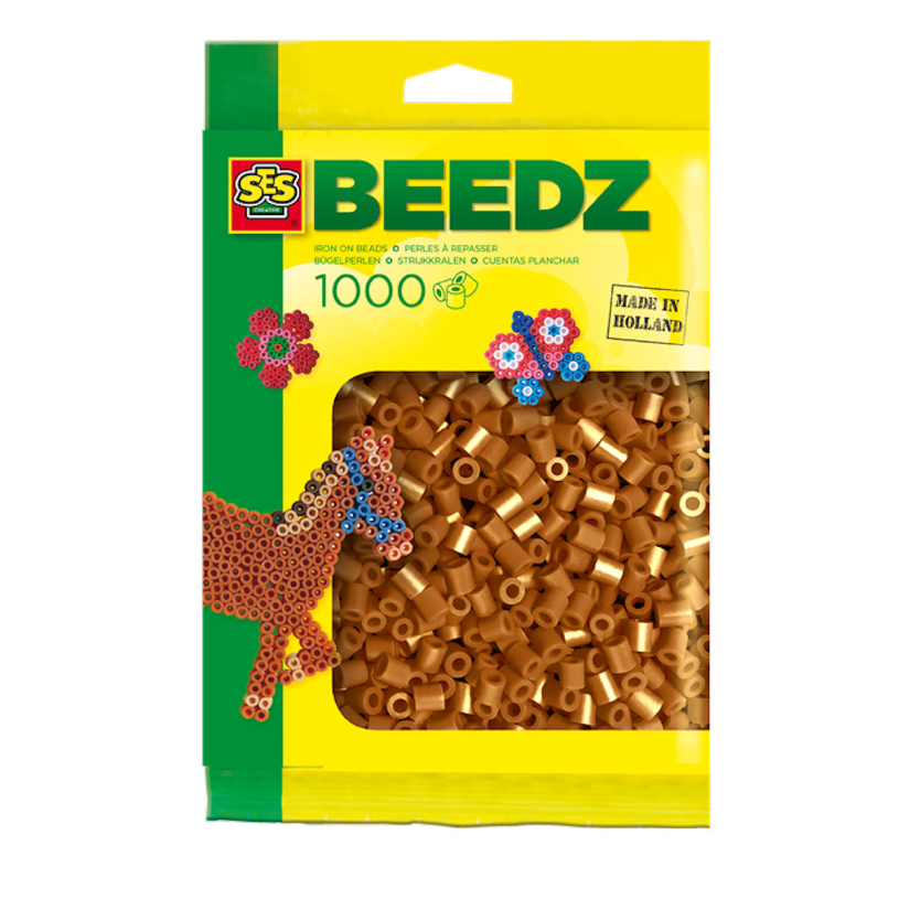 Ses strijkkralen 1000 bruin