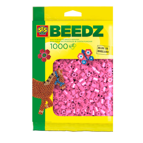 Ses strijkkralen 1000 roze