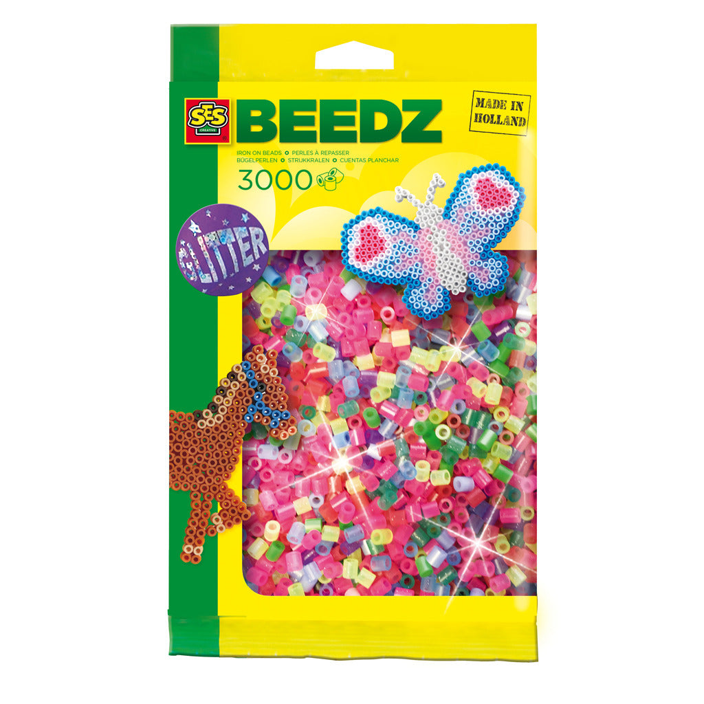 SES Iron Beads Glitter, 3000st.