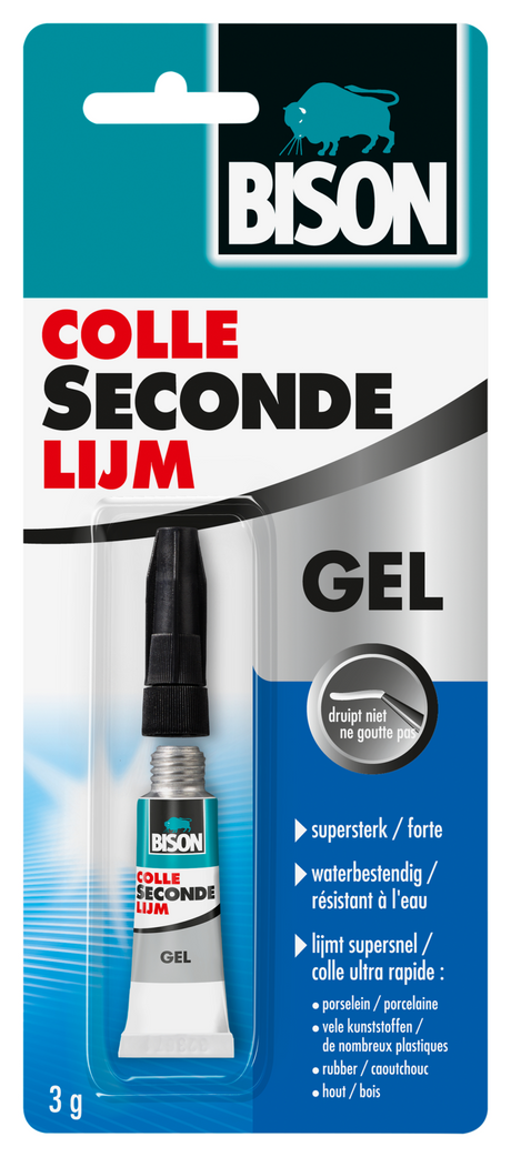 Bison secondelijm gel 3g