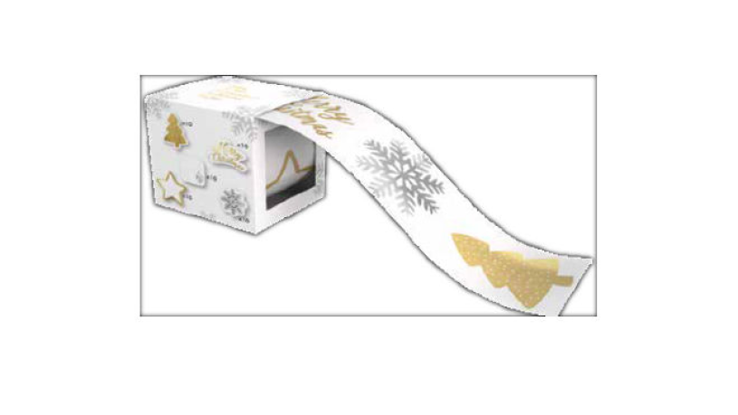 Kerst kado stickers 50st op rol
