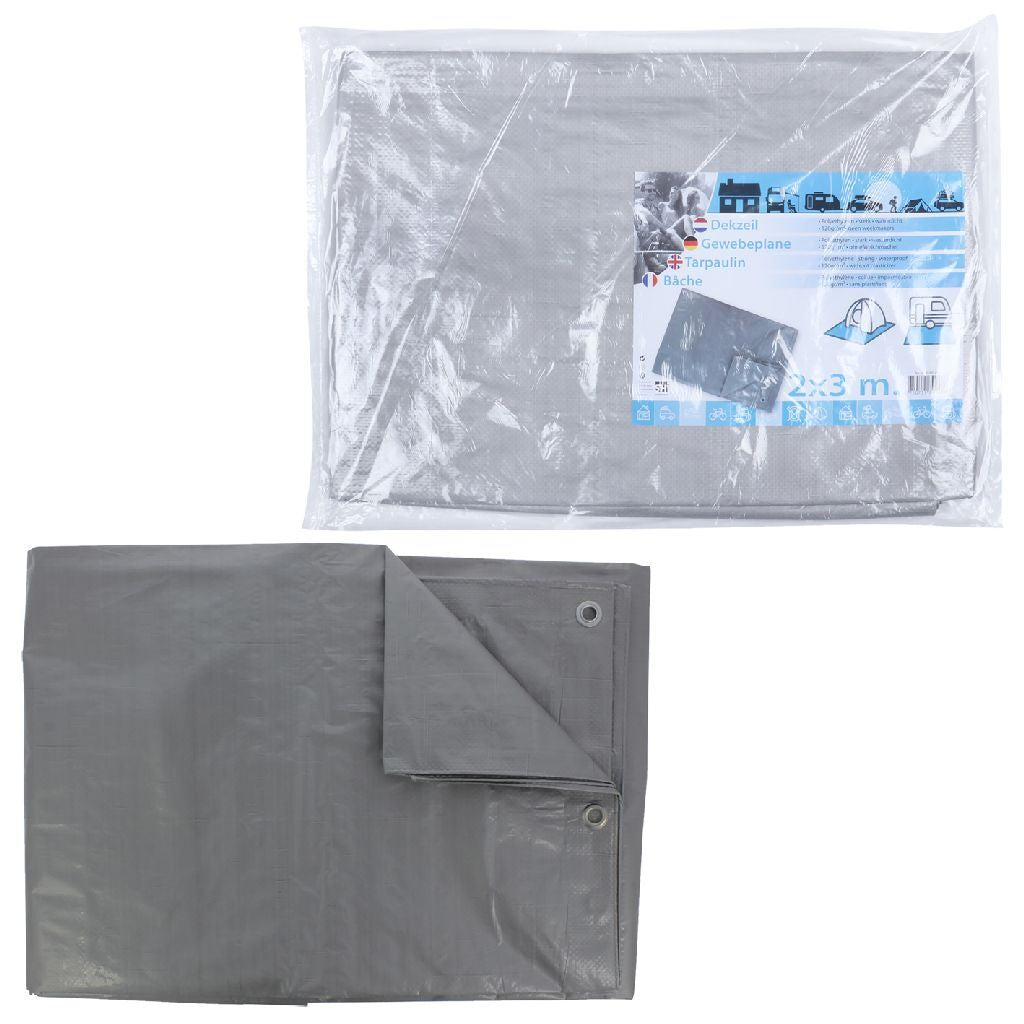 Basic Waterproof tarpaulin 2x3 m Gray