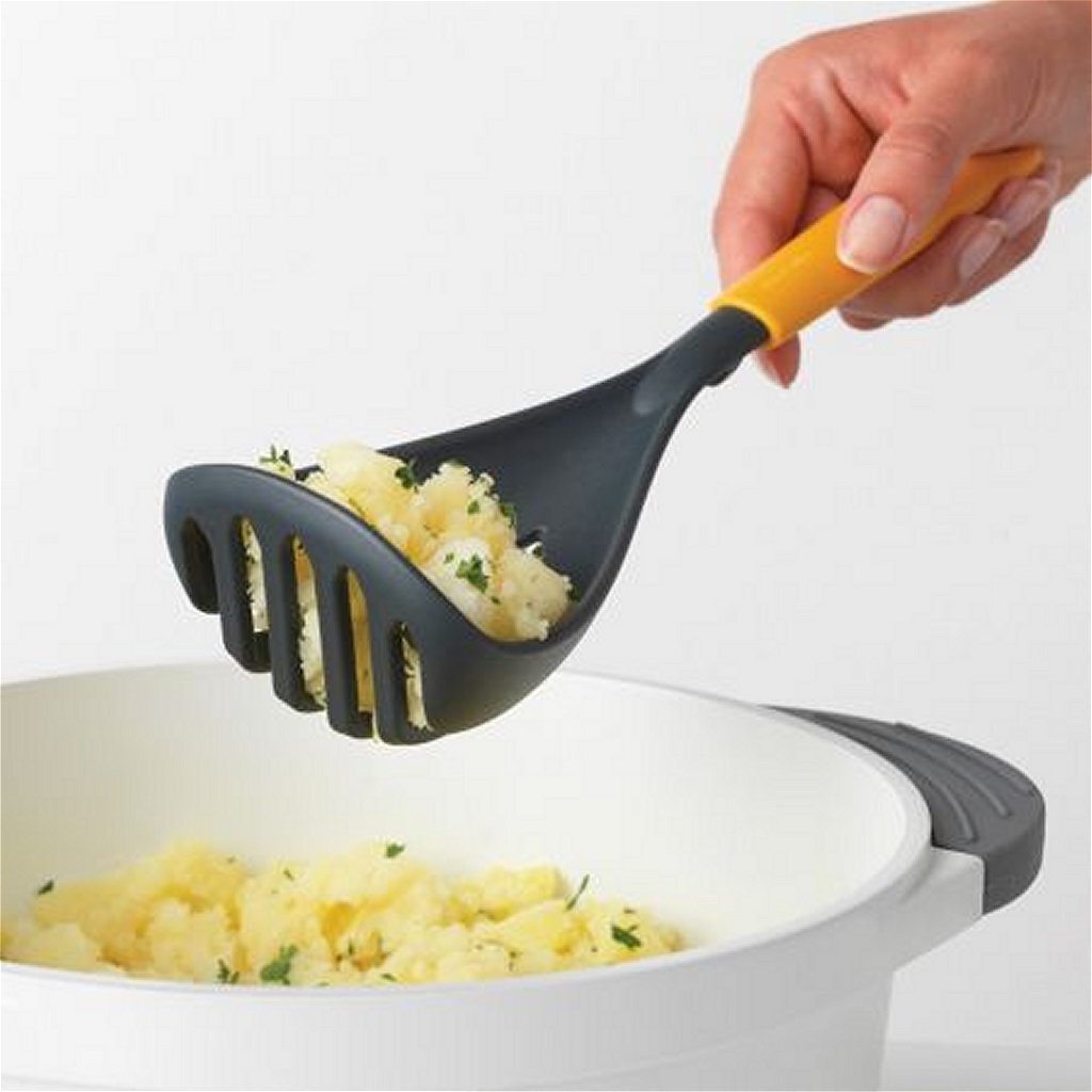 Brabantia Tasty + Potato stamper + spoon yellow black