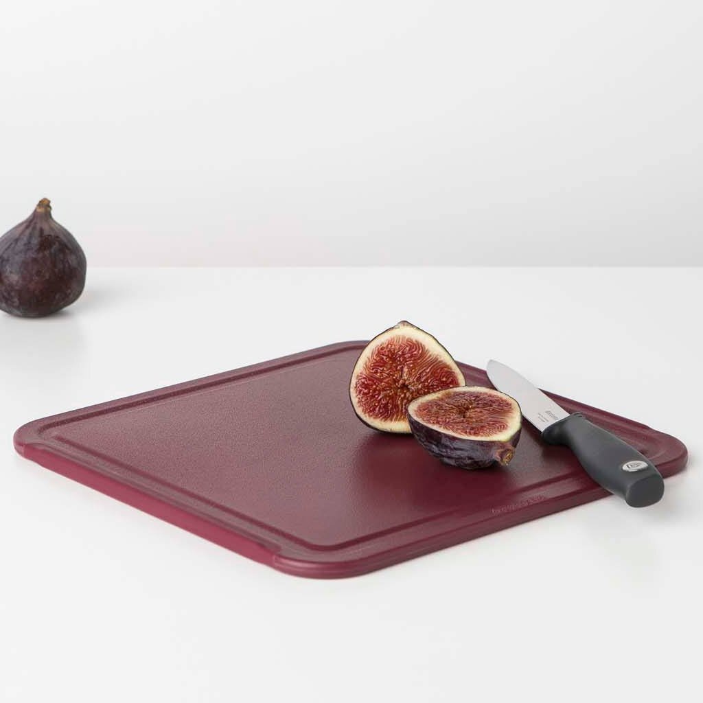 Brabantia brabantia tasty+ snijplank 25x0.8x25 cm aubergine rood