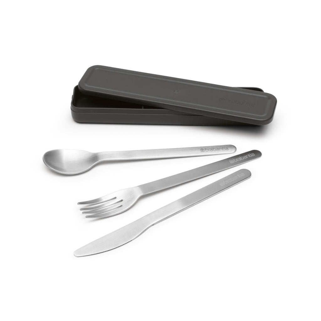 Brabantia Make Take Cutlery Set 3-dílná tmavě šedá