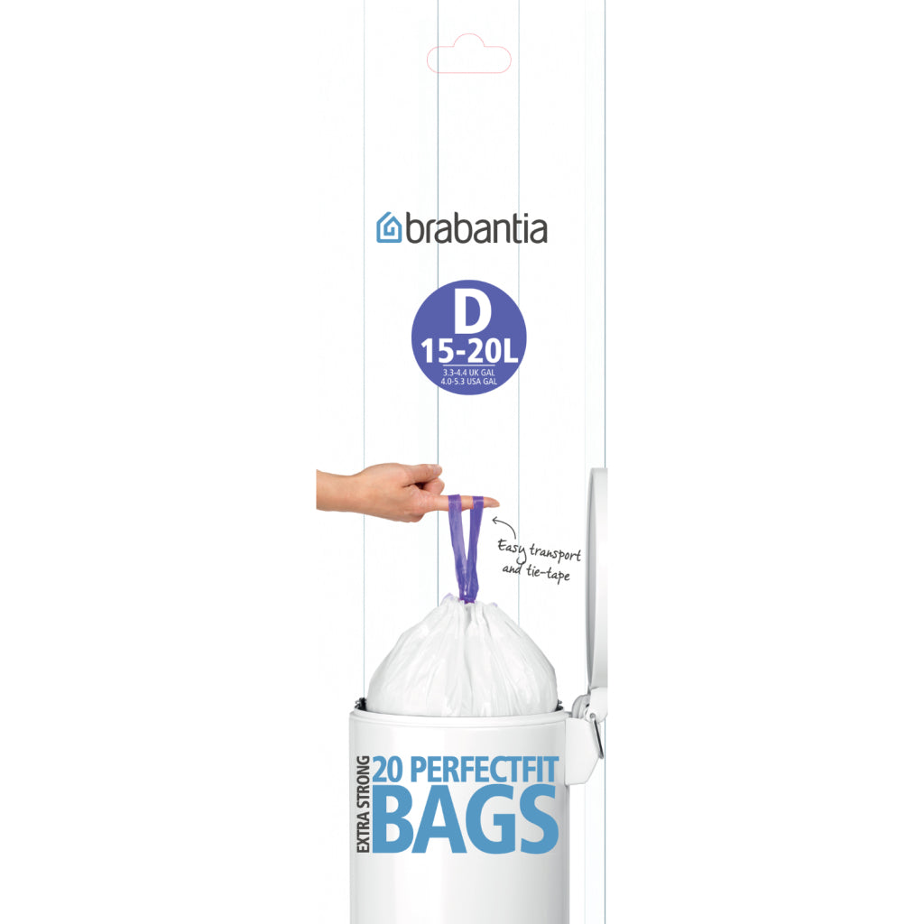 Brabantia PerfectFit vreča za odpadke D 15-20l 20 kosov