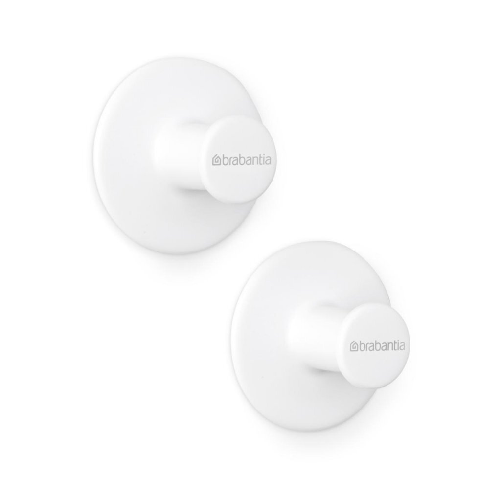 Brabantia Renew towel hooks 2 pieces white