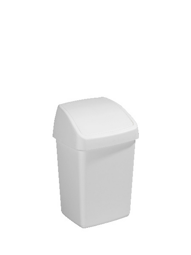 Sunware delta afvalbak 10 liter swing wit