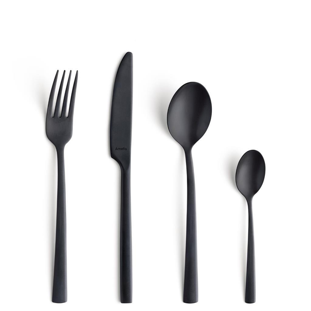 Amefa vintage cutlery set 16-piece black