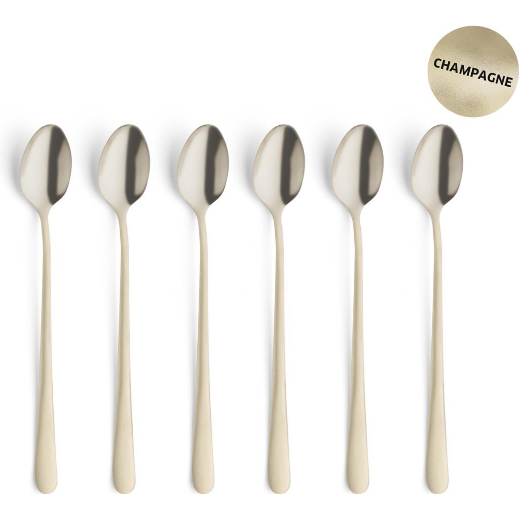 Amefa austin latte spoons 6 pieces champagne