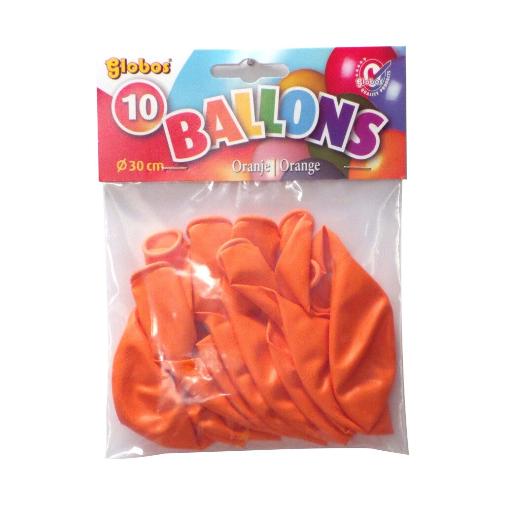 Balony Globos 10 sztuk pomarańczowych