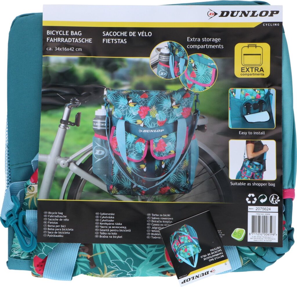 Dunloop Vëlo Bags Backpack 2in1 20liter Inhalter Inhalt Tropical Print