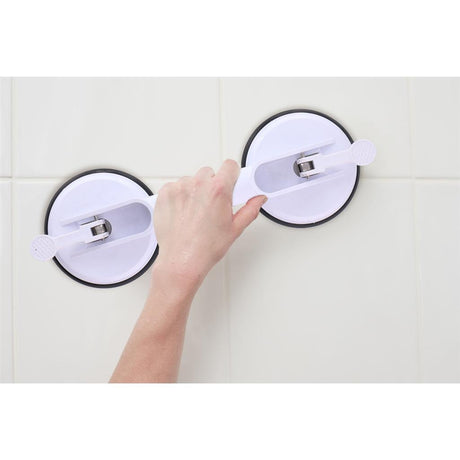 Vivamore handgreep met zuignappen 33x12.5x7.5 cm wit