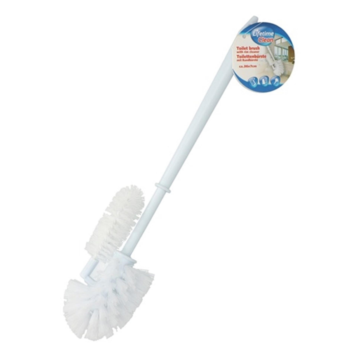 Lifetime clean toiletborstel met randreiniger