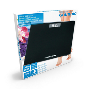 Grundig personenweegschaal max 180kg - zwart