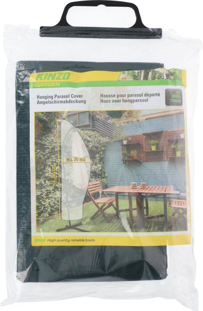 Kinzo Garden Parasol Cover 265x70cm for hengende parasolpolyester