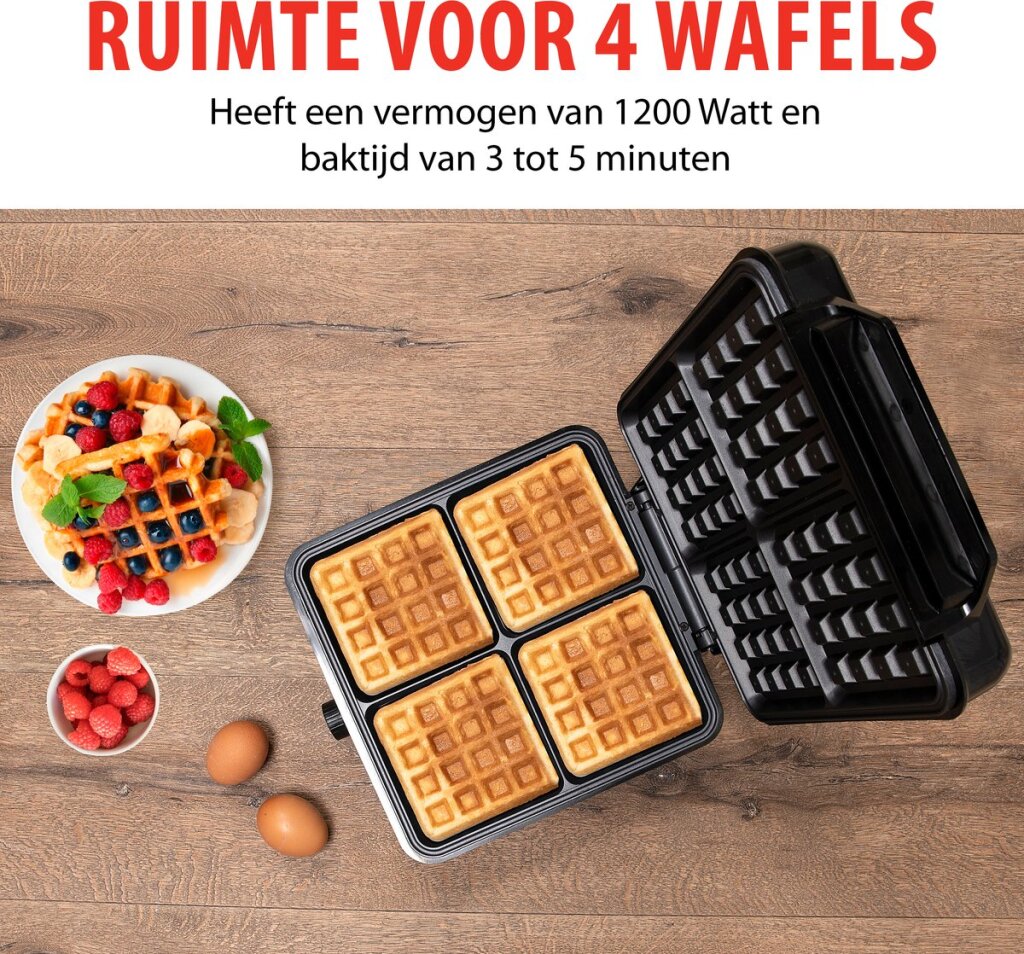 Alpina Waffleijzer Brusel Waffles Nechodiště 4 vafle 1200 W