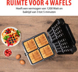 Alpina Wafflejrot Must Waffles net -stick Beschichtung 4 Waffles 1200w